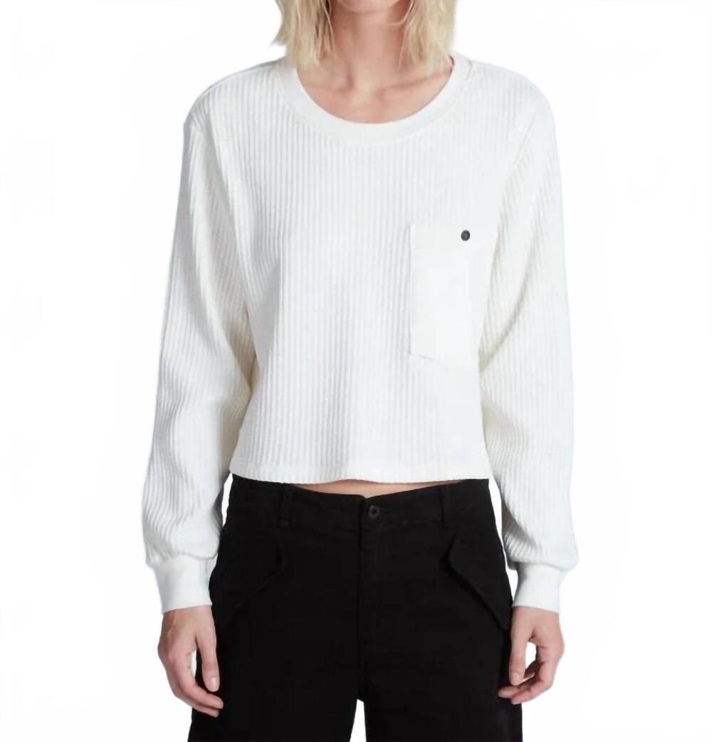NEW ASKK NY jammin thermal top in ivory